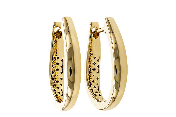 E320-69438: GOLD EARRINGS (17MM)