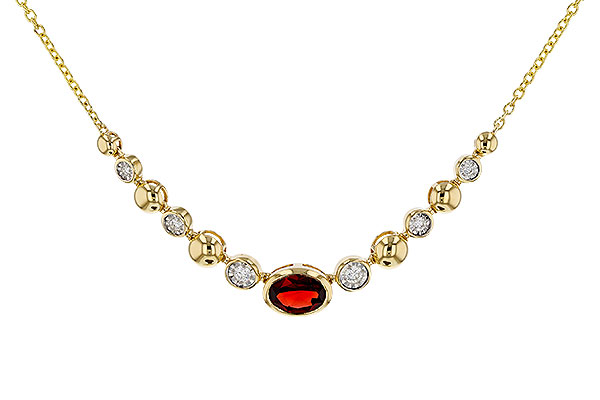 E320-71211: NECKLACE .88 GARNET 1.00 TGW (17")
