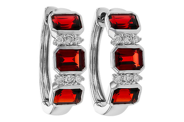F320-65784: EARRING 1.50 TW GARNET 1.61 TGW