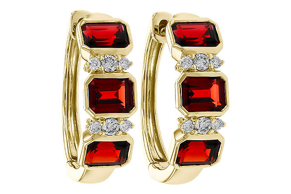 F320-65784: EARRING 1.50 TW GARNET 1.61 TGW