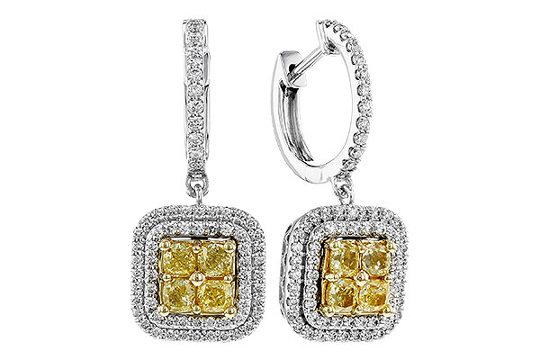 F320-66684: EARR 1.04 FANCY YELLOW DIAMONDS 1.62 TW