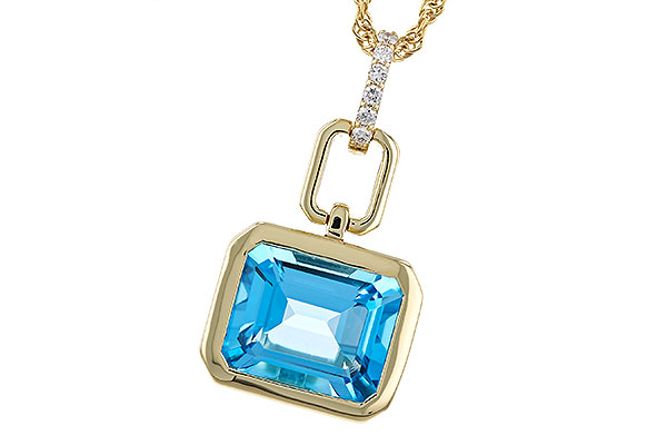 F320-67629: NECKLACE 3.26 BLUE TOPAZ 3.30 TGW (10x8MM BT)