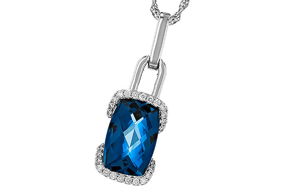 F320-72120: NECK 3.75 LONDON BLUE TOPAZ 3.90 TGW (12x8MM LBT)