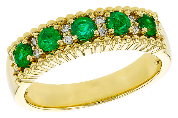 F320-72165: LDS WED RG .48 TW EMERALD .60 TGW