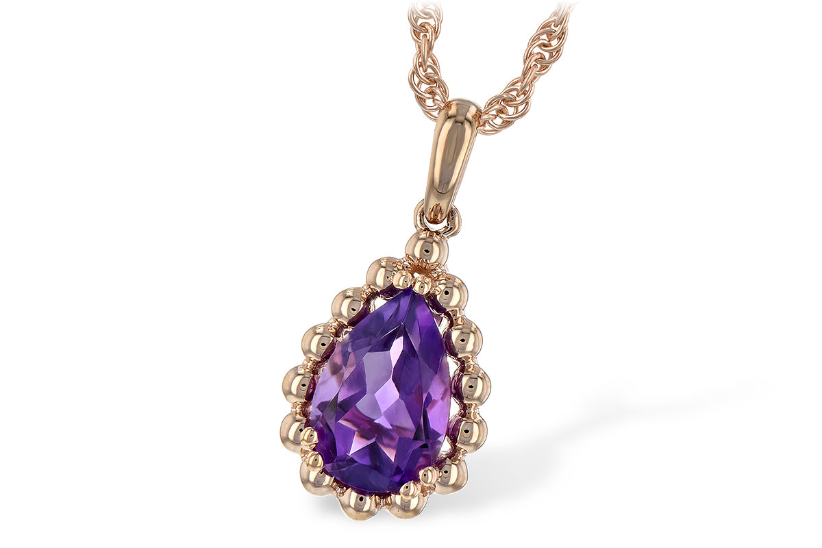 G235-22156: NECKLACE 1.06 CT AMETHYST