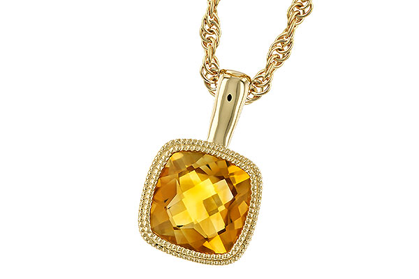 G319-79365: NECKLACE .75 CT CITRINE