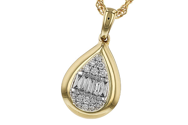 G319-81202: NECKLACE .08 BAG .16 TW