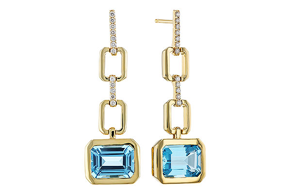 G320-68465: EARRINGS 3.20 BLUE TOPAZ 3.32 TGW (8x6MM BT)