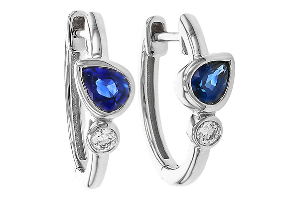 G320-68538: EARRINGS .51 SAPPHIRE .57 TGW
