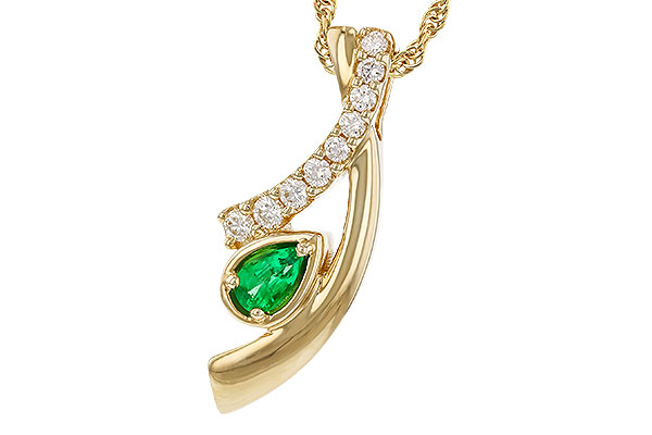 G320-69374: NECKLACE .17 EMERALD .34 TGW (5x3 EMER)