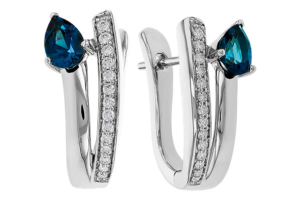 G320-70338: EARR .88 LONDON BLUE TOPAZ 1.08 TGW (6x4MM LBT)