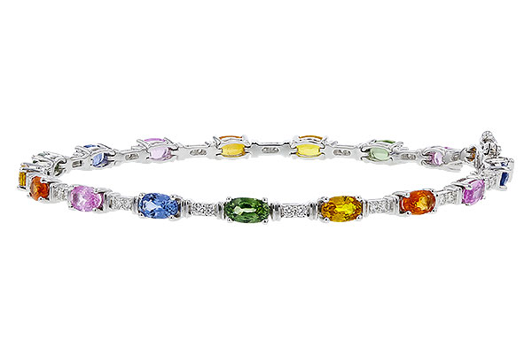 H320-65802: BRACELET 4.76 MULTI-COLOR SAPPH 5.08 TGW (7")