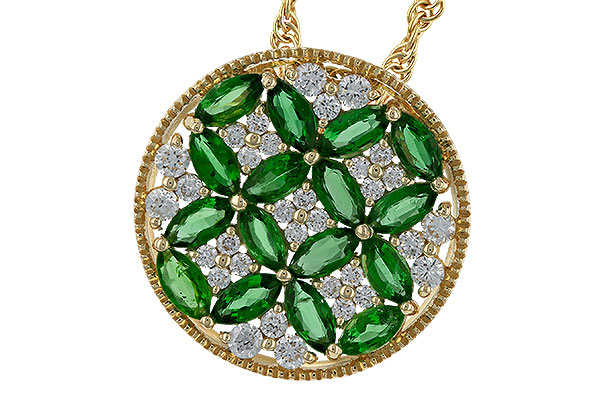 H320-65811: NECK 1.02 EMERALD TW 1.32 TGW