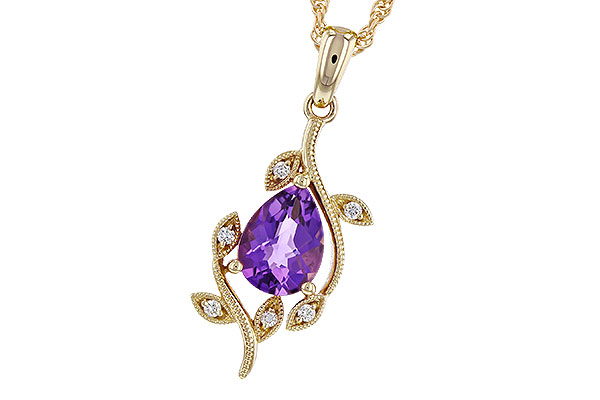 H320-66683: NECKLACE .88 AMETHYST .93 TGW (8x6MM AMY)