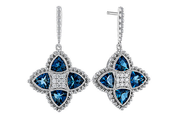 H320-68465: EARRINGS 1.73 LONDON BLUE TOPAZ 1.82 TGW