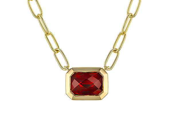 H320-69429: NECKLACE 1.45 GARNET (18")