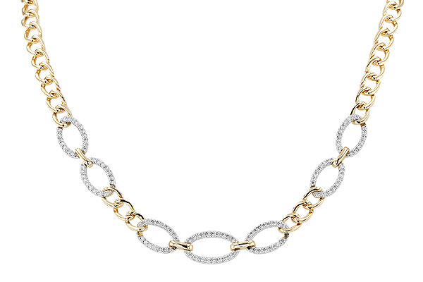 K319-74856: NECKLACE 1.12 TW (17")(INCLUDES BAR LINKS)