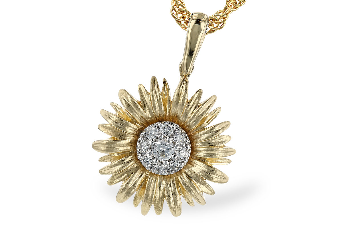 K319-76683: E319-75784 WITH YG PETALS / WG SETTING .10 TW