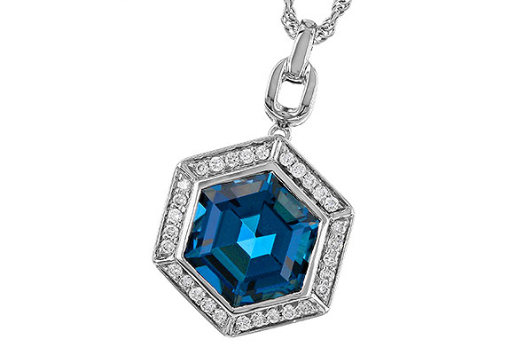 K320-65774: NECK 3.40 LONDON BLUE TOPAZ 3.55 TGW (9MM LBT)