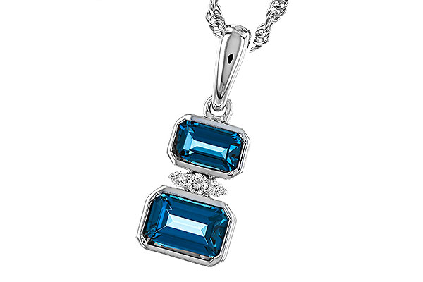 K320-65783: NECK .95 TW LONDON BLUE TOPAZ .98 TGW