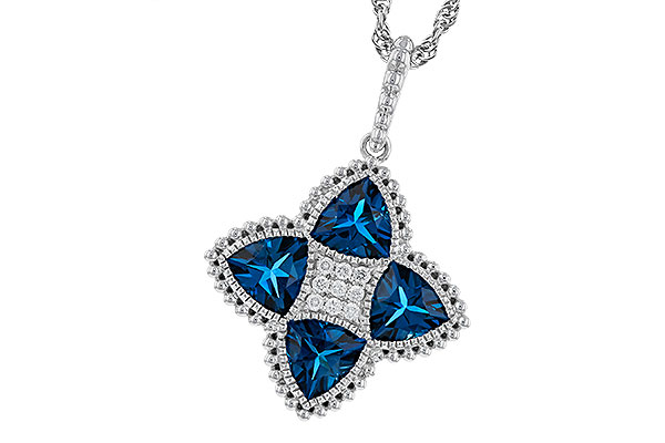 K320-68465: NECKLACE 2.79 LONDON BLUE TOPAZ 2.85 TGW