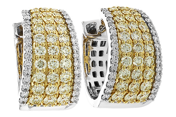 K320-68529: EARRINGS 1.52 YELLOW DIAS 1.96 TW