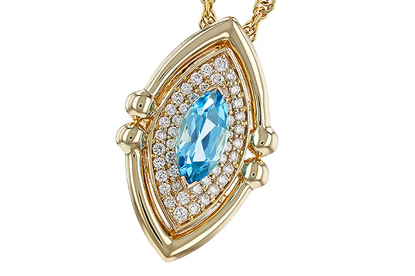 K320-72111: NECKLACE .54 BLUE TOPAZ .70 TGW (8x4MM BT)