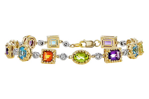 K320-72129: BRACELET 4.63 SEMI-PREC (AMY,BT,CIT,PER) 5.05 TGW
