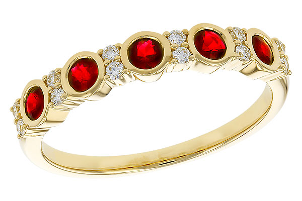 K320-72147: LDS WED RG .33 TW RUBY .45 TGW
