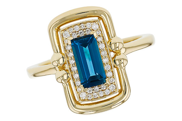 K321-54856: LDS RG .84 LONDON BLUE TOPAZ .96 TGW (8x4MM LBT)