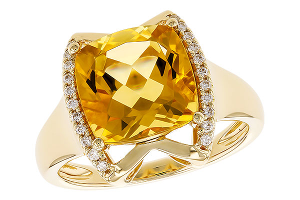 L319-77629: LDS RG 3.74 CITRINE 3.85 TGW (10MM CUSHION)