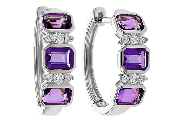 L320-72120: EARRING 1.05 TW AMETHYST 1.16 TGW