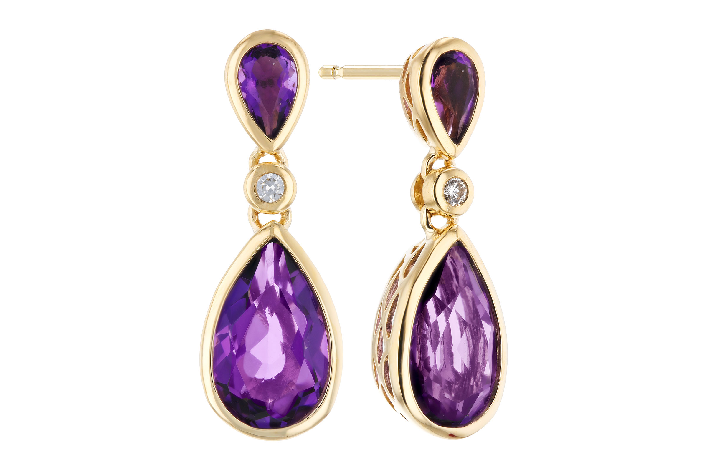 L321-57547: EARRINGS 2.80 TW AMETHYST 2.84 TGW