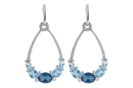 M234-30310: EARR 3.75 BLUE TOPAZ 4.17 TGW