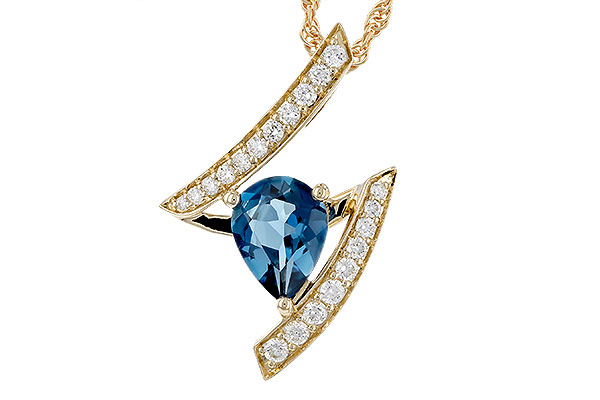 M320-64847: NECK 1.04 LONDON BLUE TOPAZ 1.23 TGW (8x6MM)