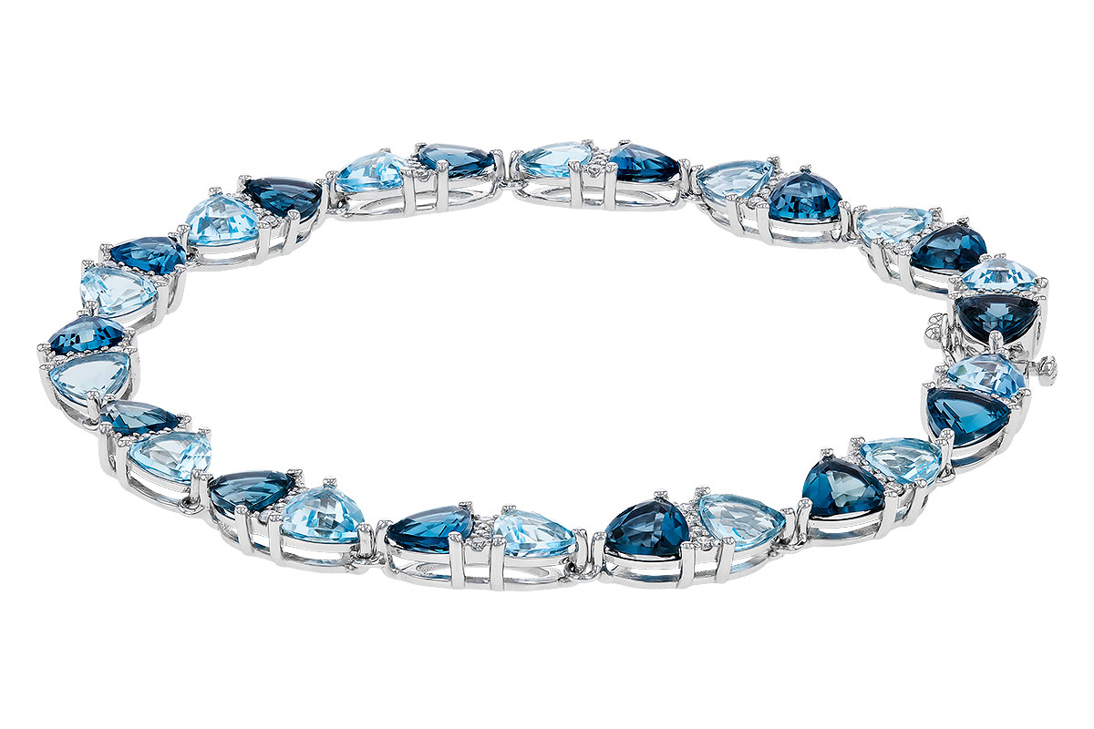 M320-65783: BRACELET 12.20 BLUE TOPAZ 12.50 TGW (7")