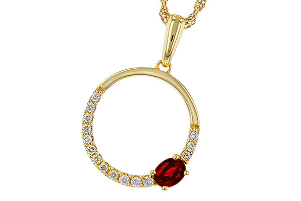 M320-66647: NECKLACE .26 RUBY .41 TGW
