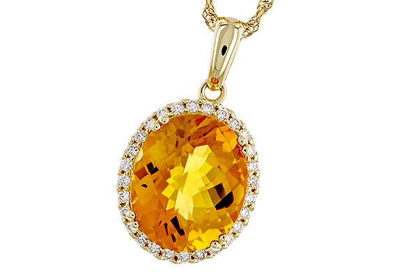 M320-66692: NECKLACE 3.85 CITRINE 4.07 TGW (12x10MM OV)