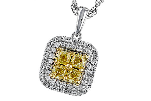 M320-67574: NECK .52 FANCY YELLOW DIAMONDS .72 TW