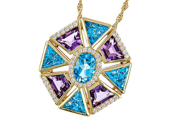 M320-67583: NECKLACE 4.47 SEMI-PREC (BT & AMY) 4.65 TGW