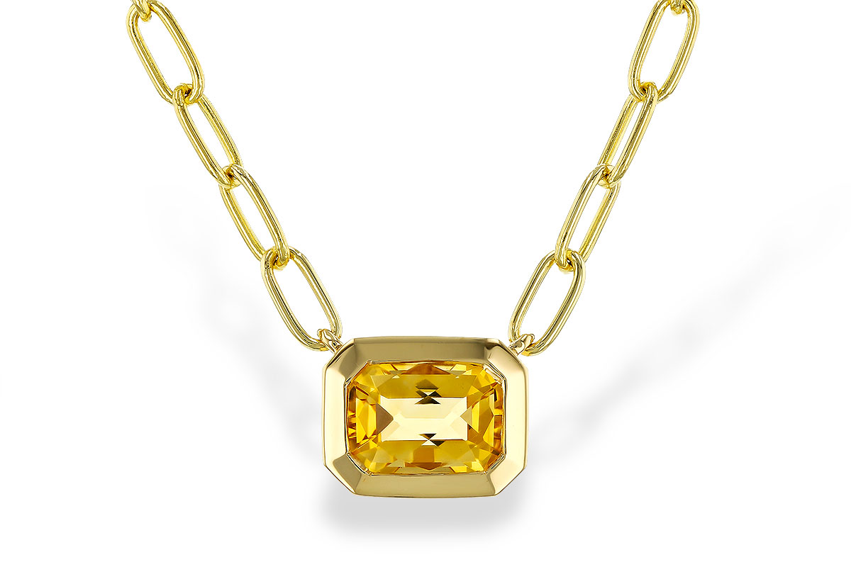 M320-69429: NECKLACE .86 CITRINE (18")