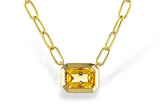 M320-69429: NECKLACE .86 CITRINE (18")