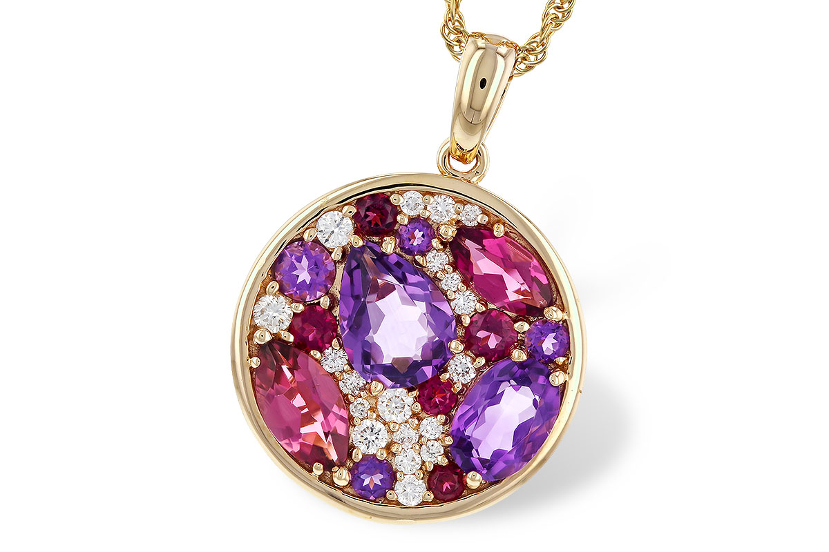 M320-70356: NECK 1.83 TW SEMI-PRECIOUS (P.TOUR, AMY) 2.00 TGW