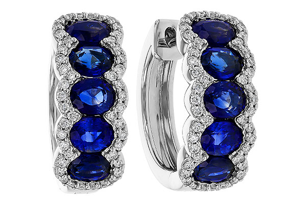 M320-71183: EARRINGS 2.32 TW SAPPHIRE 2.57 TGW