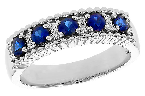 M320-72156: LDS WED RG .64 TW SAPPHIRE .76 TGW