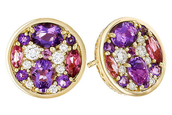 M320-72174: EARR .82 TW SEMI-PRECIOUS (P.TOUR, AMY) .98 TGW