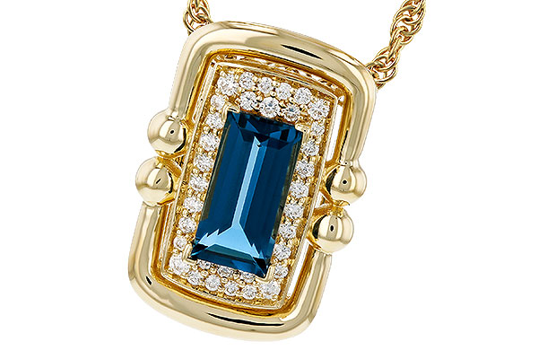 M321-54856: NECK .84 LONDON BLUE TOPAZ .96 TGW (8x4MM LBT)